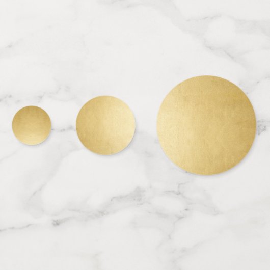 ゴールドフォイル効果フェイクデザイン独自のカスタム大 コンフェッティ (裏面)