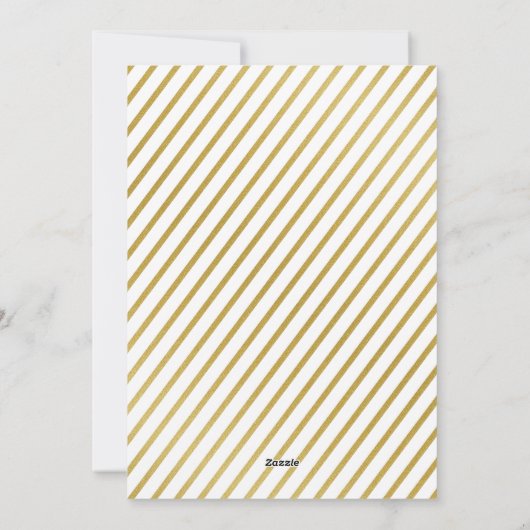 ゴールドフォイル効果メリーハンドスクリプトホリデーフォト シーズンカード (裏面)