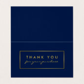 ゴールドフォイル効果ロゴ/写真サンキューカード 名刺 (外部フラット)