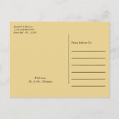 ゴールドフォイル効果幾何学的スタイル日付の保存 案内ポストカード (裏面)