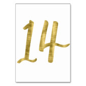 ゴールドフォイル効果番号14の表の番号 テーブルナンバー (正面)