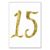 ゴールドフォイル効果番号15のテーブル番号 テーブルナンバー (裏面)