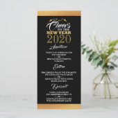 ゴールドフォイル効果、シャンパンバブル、年賀メニュー メニュー (スタンド正面)