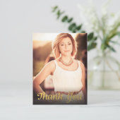 ゴールドフォイル卒業グラッドサンキューフォトポストカード ポストカード (スタンド正面)