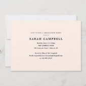 ゴールドフォイル卒業スクリプトカード 招待状 (裏面)