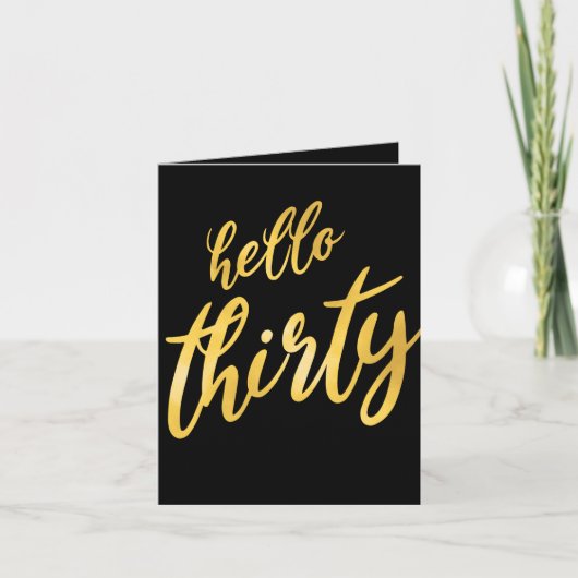 ゴールドフォイル型30歳の誕生日パーティー 招待状 (正面)