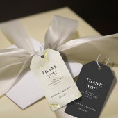 ゴールドフォイル大理石テクスチ結婚ャ's Thank You ギフトタグ