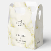 ゴールドフォイル大理石テクスチ結婚ャ's Thank You フェイバーボックス (オープン)