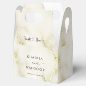 ゴールドフォイル大理石テクスチ結婚ャ's Thank You フェイバーボックス (オープン)
