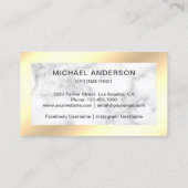 ゴールドフォイル大理石メガネ眼科医オプトメトリー 名刺 (裏面)