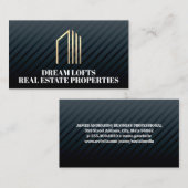 ゴールドフォイル実在エステートロゴ 名刺 (正面/裏面)