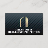 ゴールドフォイル実在エステートロゴ 名刺 (正面)