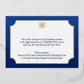 ゴールドフォイル実在ハッピーホリデーと雪片フォイル 箔シーズンカード (裏面)