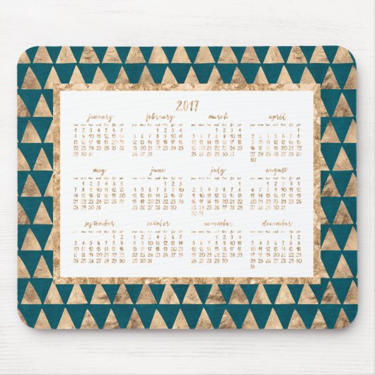 ゴールドフォイル年カレンダー2017マウスパッドガソリン マウスパッド (正面)