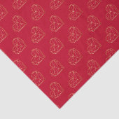 ゴールドフォイル幾何学的ハートバレンタインデー 薄葉紙 (詳細)