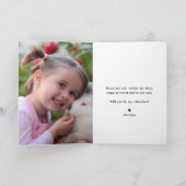 ゴールドフォイル幾何学的ハートフォトバレンタインデー シーズンカード (内部)