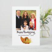 ゴールドフォイル感謝祭ファミリーフォト シーズンカード (スタンド正面)