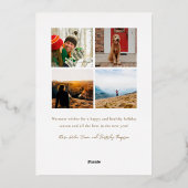 ゴールドフォイル手書き喜ばしい休日のフォトカード 箔シーズンカード (裏面)