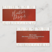 ゴールドフォイル抽象芸術レザーバックグラウンド 名刺 (正面/裏面)