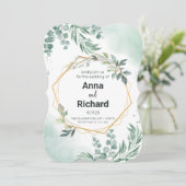 ゴールドフォイル招待状、ニュートラルフローラ結婚ズ (スタンド正面)