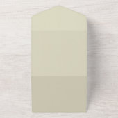 ゴールドフォイル招待状、ニュートラルフローラ結婚ズ オールインワン招待状 (外側)