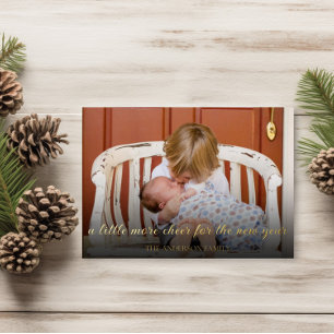 ゴールドフォイル新年ベビー誕生のお知らせ 箔招待状