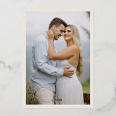 ゴールドフォイル日付を保存モダン招待状カード 箔招待状 (裏面)