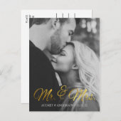 ゴールドフォイル日付ポストカードの保存 案内ポストカード (正面/裏面)