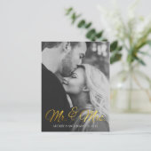 ゴールドフォイル日付ポストカードの保存 案内ポストカード (スタンド正面)