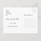 ゴールドフォイル日付保存グリッター 案内ポストカード (裏面)