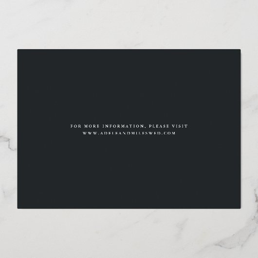 ゴールドフォイル書道紙吹雪日付カードを保存 箔招待状 (裏面)