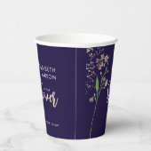 ゴールドフォイル水の色ワイルドフラワーブライダルシャワー 紙コップ (右)