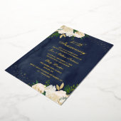 ゴールドフォイル海軍金ゴールドフローラ50周年 箔招待状 (回転した状態)