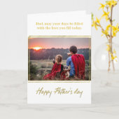 ゴールドフォイル父のデイカード カード (黄色い花)