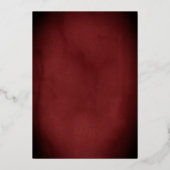 ゴールドフォイル王室のレッドバタフライフローラキンセアニェラ 箔招待状 (裏面)