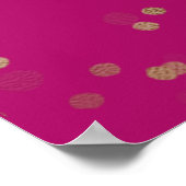 ゴールドフォイル甘い16バルーンピンクのウェルカムサイン ポスター (角)