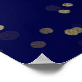 ゴールドフォイル甘い16バルーン青いウェルカムサイン ポスター (角)