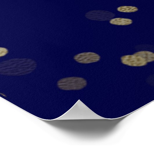 ゴールドフォイル甘い16バルーン青いウェルカムサイン ポスター (角)