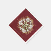 ゴールドフォイル甘い16日風船パーティーブルゴーニュ スタンダードカクテルナプキン (角)