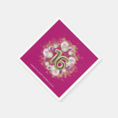 ゴールドフォイル甘い16日風船パーティーホットピンク スタンダードカクテルナプキン (角)