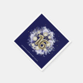 ゴールドフォイル甘い16 Bdayバルーンパーティーブ王室のルー スタンダードカクテルナプキン (角)