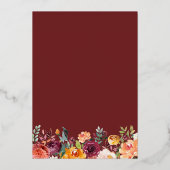 ゴールドフォイル秋インラブオータム結婚フローラ 箔招待状 (裏面)