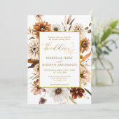 ゴールドフォイル秋ボホマルサラテラコッタ結婚ズ 招待状 (スタンド正面)