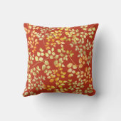 ゴールドフォイル秋秋オレンジブラウングリーン離れズ クッション (裏面)