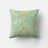 ゴールドフォイル秋秋オレンジブラウングリーン離れズ クッション (裏面)