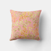 ゴールドフォイル秋秋オレンジブラウングリーン離れズ クッション (裏面)