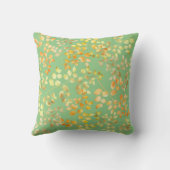 ゴールドフォイル秋秋オレンジブラウングリーン離れズ クッション (裏面)