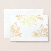 ゴールドフォイル紅葉ハッピーサンクスギビング 箔カード (裏面封筒付き)