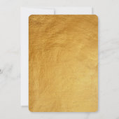 ゴールドフォイル紙テクスチャグリッター 招待状 (裏面)
