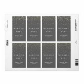 ゴールドフォイル紙吹雪ドエレガントットグレーワインラベル ラベル (フルシート)